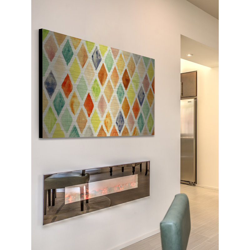 « color juxtaposition », reproduction d’art sur aluminium brossé, H 24 po x l 36 po x P 1,5 po