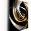 Liquide or noir tourbillonnant dimension II - spirales abstraites très grandes horloges murales-99636652