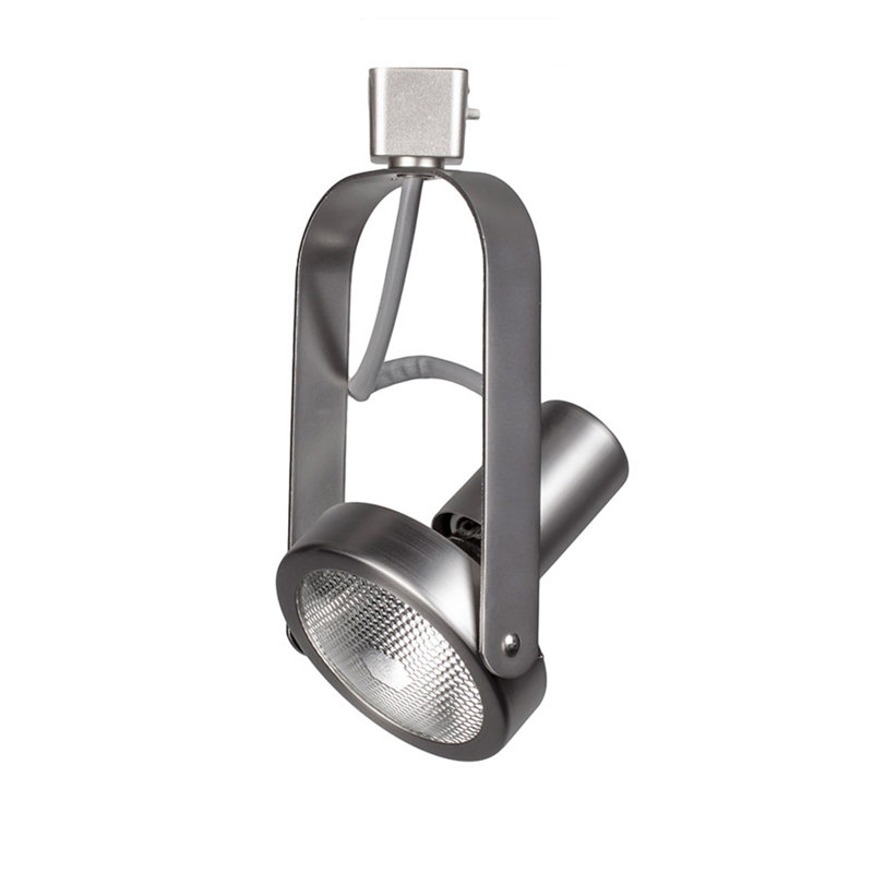 Line Brushed Nickel Adjustable Track Head, Juno Series