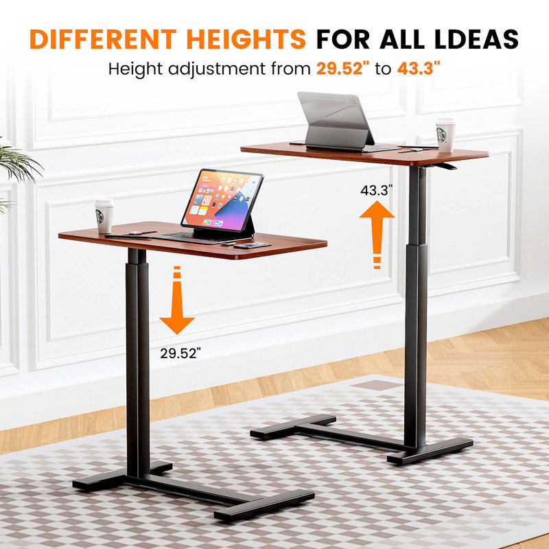 Bureau mobile réglable à hauteur réglable