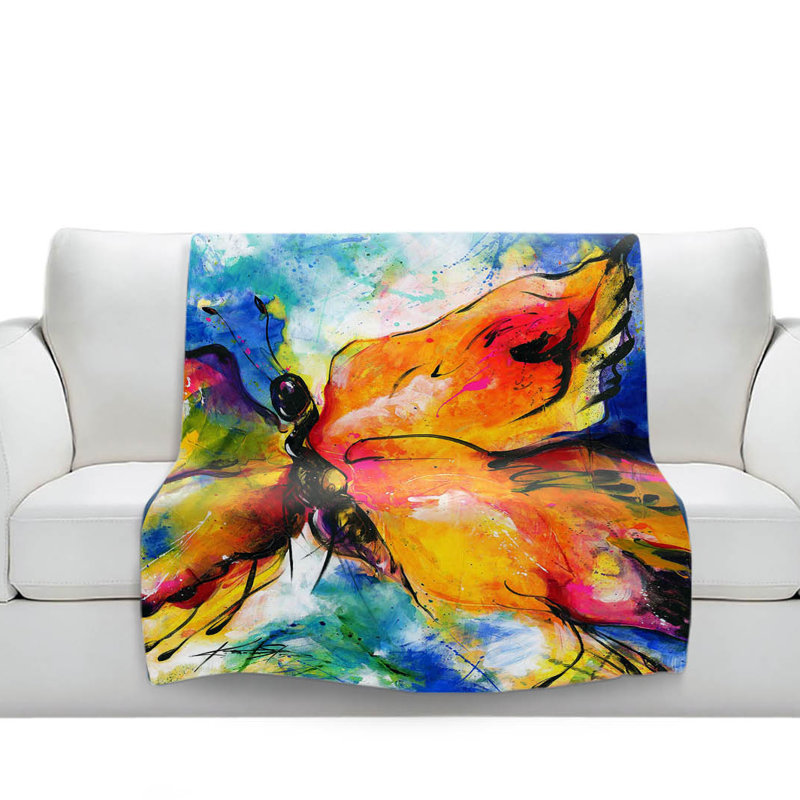 Couverture sherpa douce joyful ecstascy ii, l 68 po x L 80 po