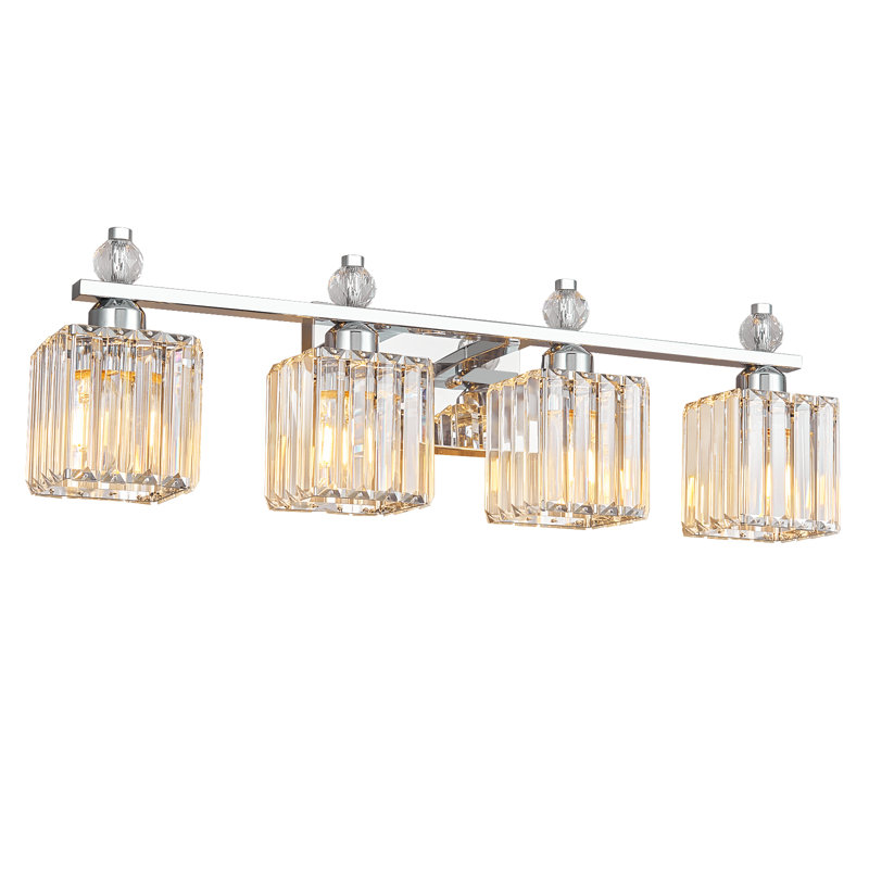 Luminaire de salle de bain Kyneisha, Chrome, Quatre lumières
