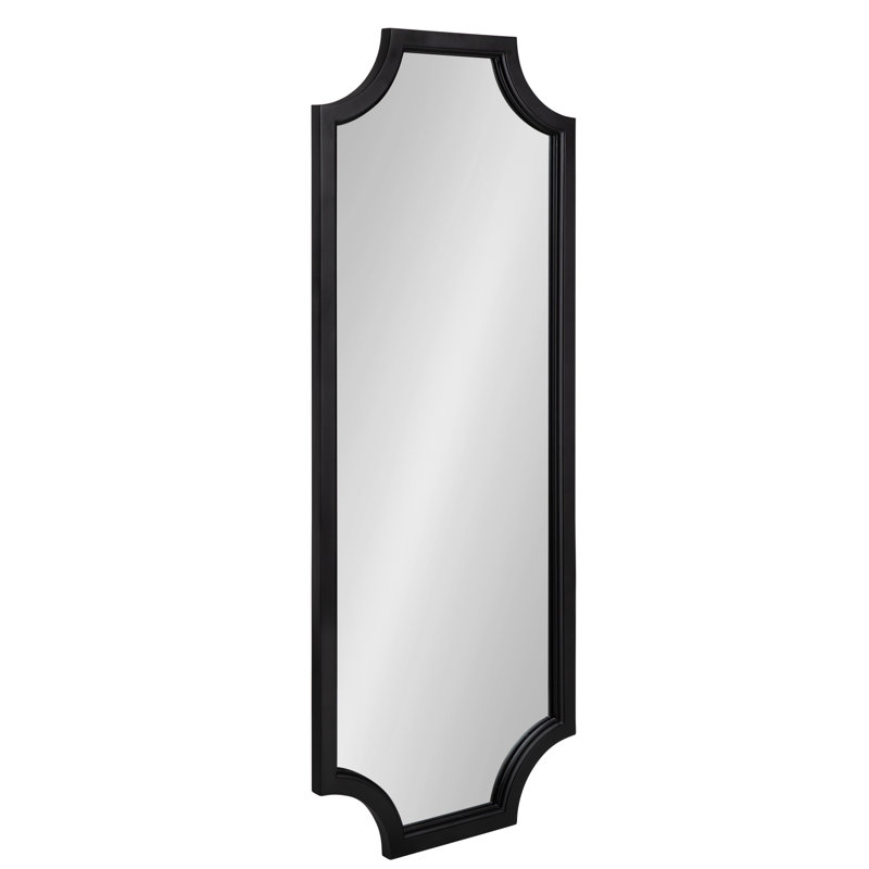 Miroir d'appoint Mertztown Glam, Noir, 48 po x 18 po