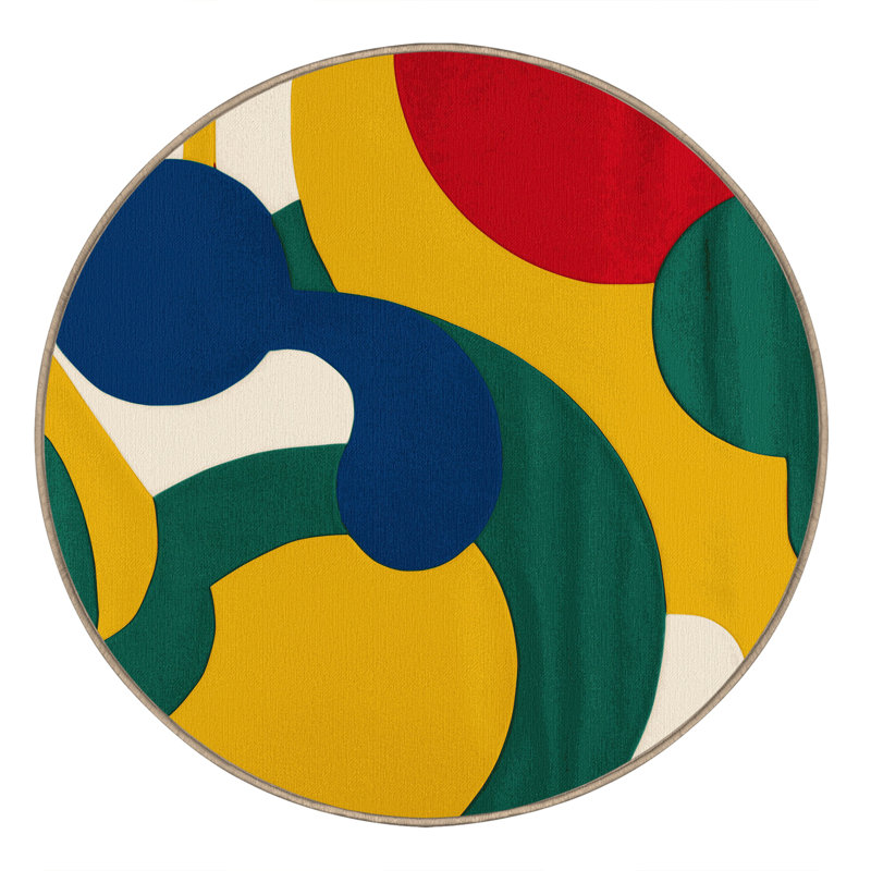 Breezy Orbit Rug, Round 3'