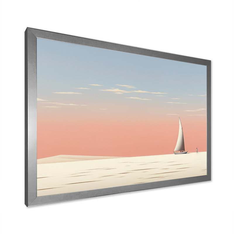 Ameetha sur toile, H 16 po x l 32 po x P 1 po, Cadre simple argenté