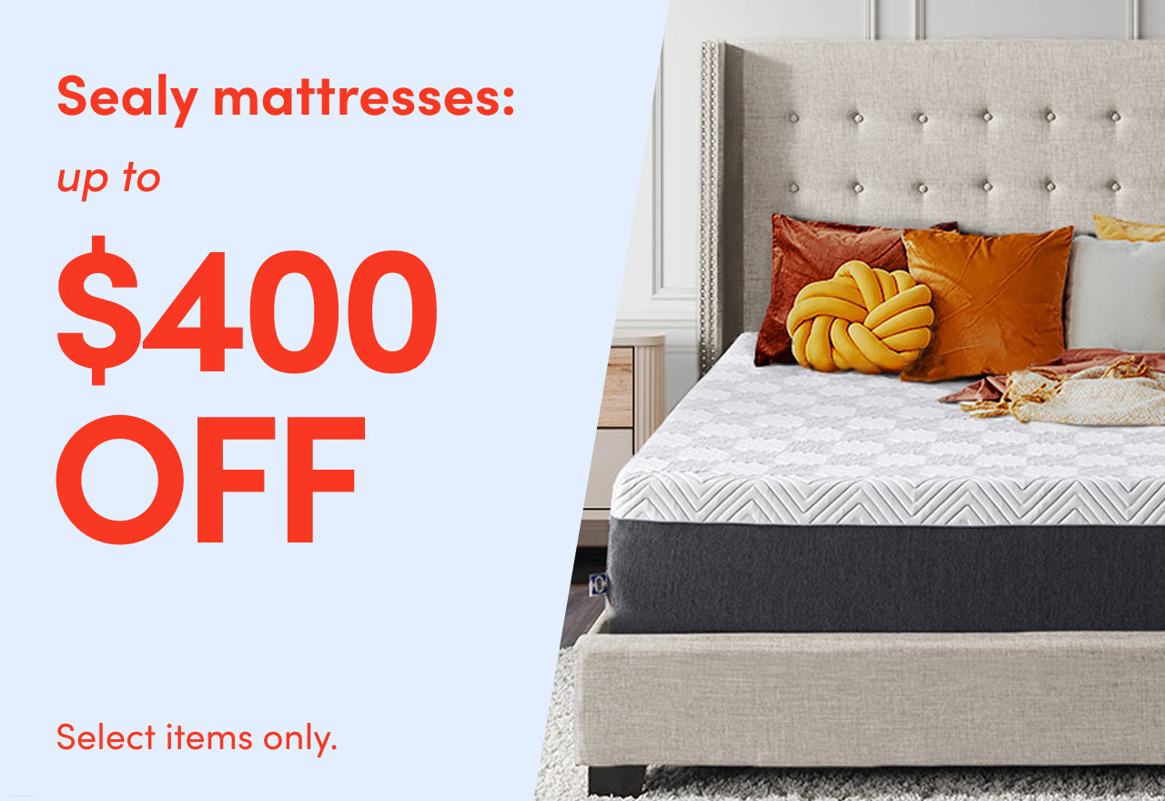 Sealy mattresses: up to $400 OFF
