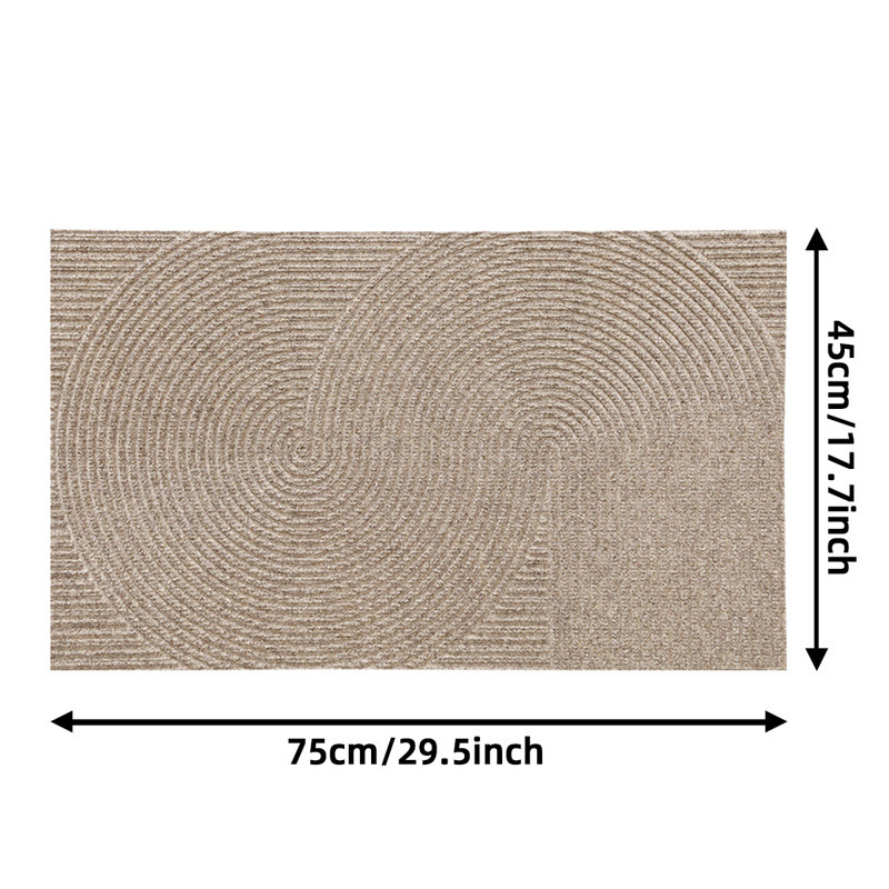 Non-Slip Low Profile Door Mat, 17" W x 30" L, Khaki