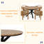 Ensemble de salle à manger d'extérieur 5 pièces, durable et intemporel, comprenant une table ronde et 4 chaises avec poignées en corde.