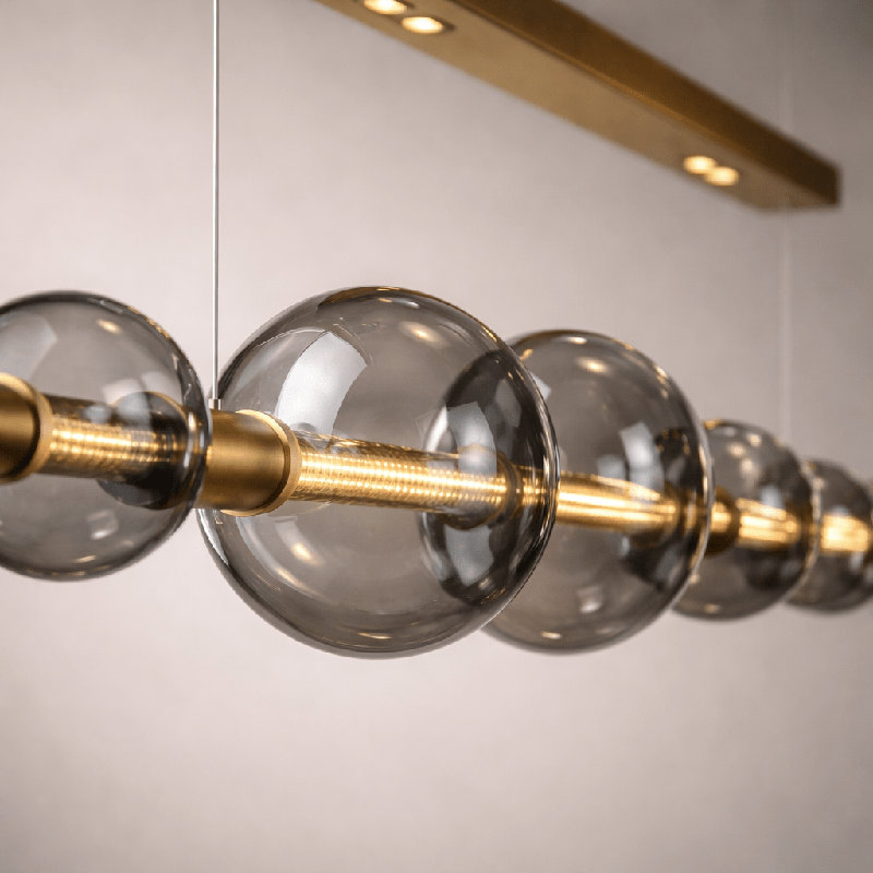 Lustre linéaire à DEL Modulon, Doré / fumée