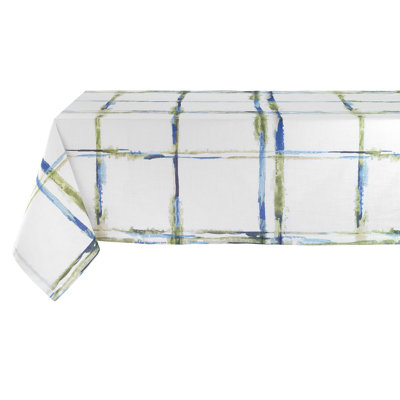 Abstract Grid 100% Cotton Tablecloth
