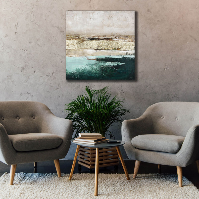  «Turquoise Pools» par Design Fabrikken, art mural sur toile, H 37 po x l 37 po
