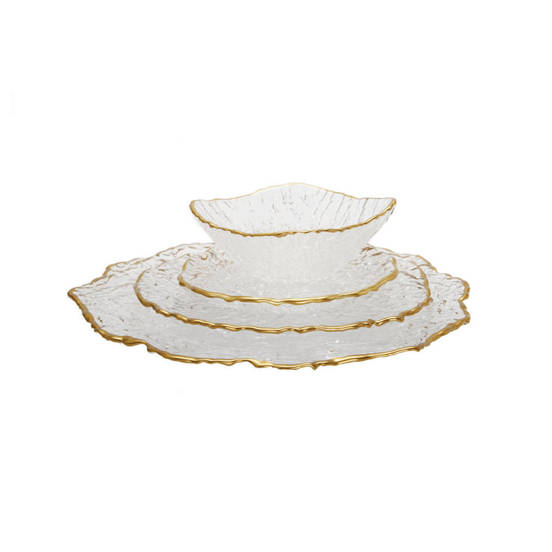 Bajan Piece Glass Dinnerware Set - Service for 4