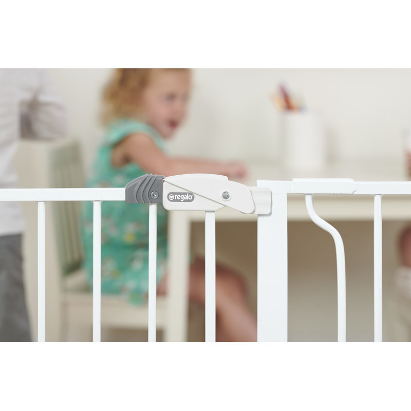 Regalo 56-Inch Extra Wide White Metal Baby Safety Gate