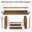 63 Inch Farmhouse 2-Tier Rustic Console Table With Storage Shelf And U-Shaped Gray Base, Perfect For Entryways And Living Rooms-1335701163