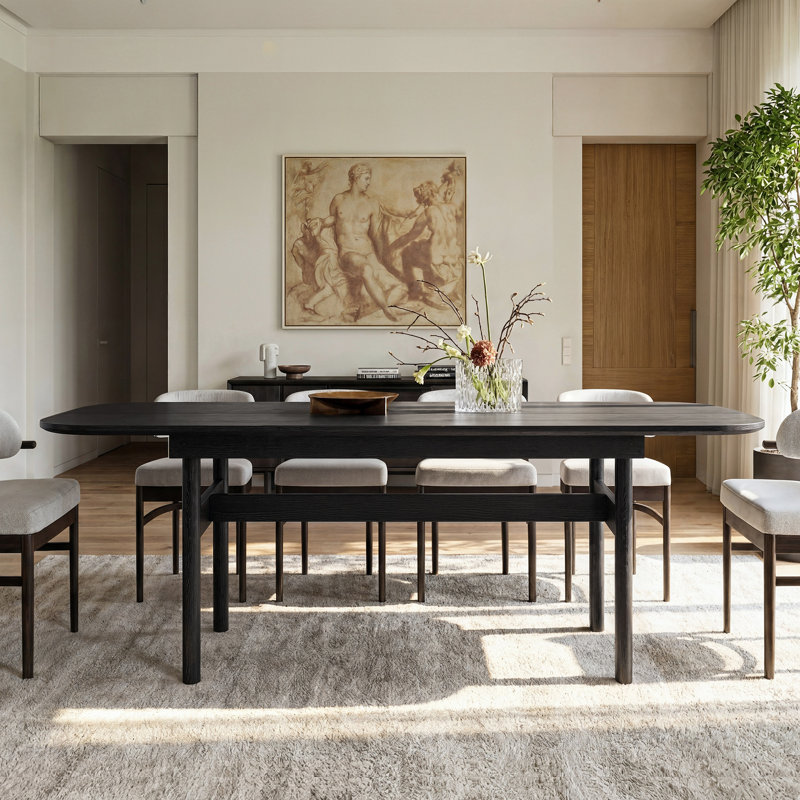 83.9'' W Solid Oak Dining Table