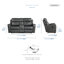 Ensemble de salon inclinable 3 pièces Jacopo Traditional-1605346807