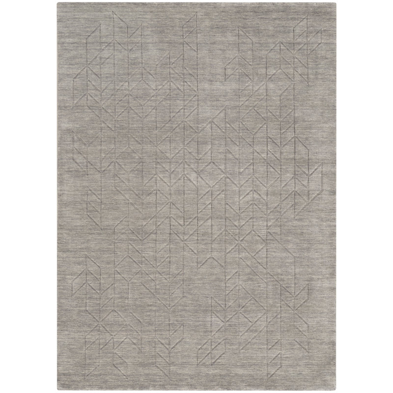 Mihira Geometric Wool Hand Woven Area Rug, Rectangle 160 x 226cm