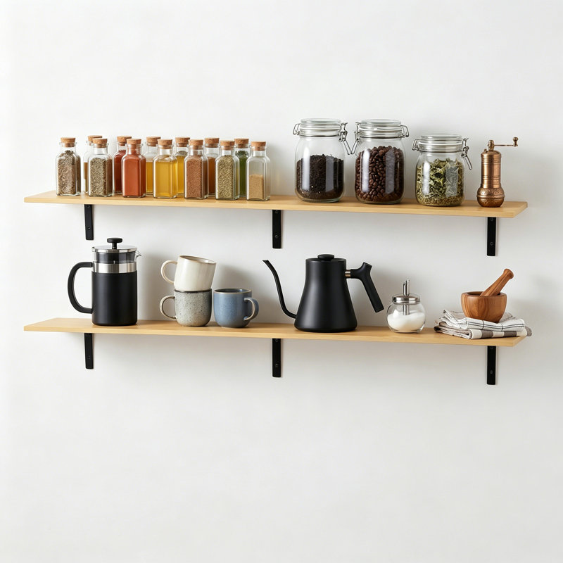 2 Piece Floating Shelf, 120cm W X 20cm D X 15cm H