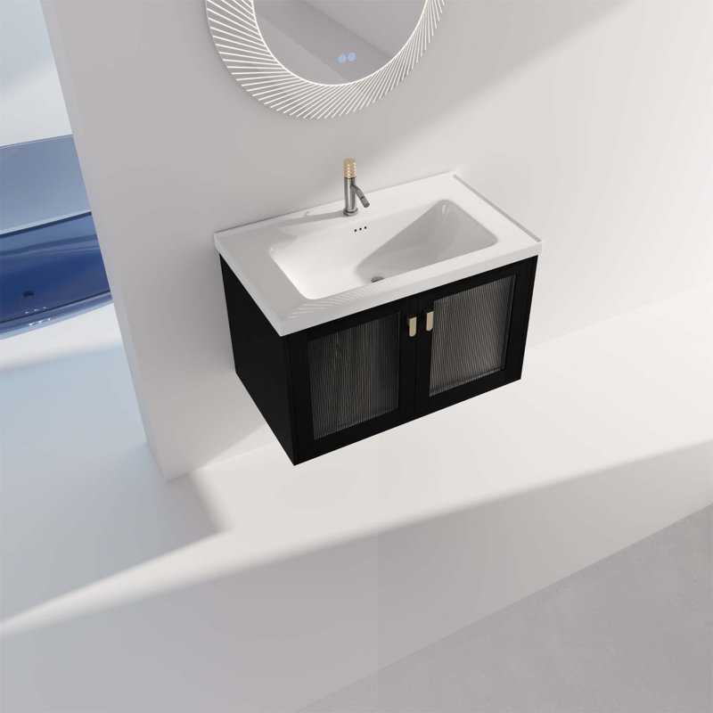 Ensemble de meuble-lavabo simple 18,7 po avec plateau en céramique Seza