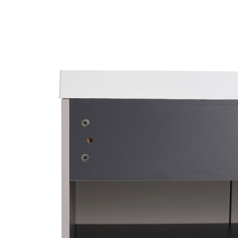 Meuble-lavabo de salle de bain autoportant 36 po et 2 portes d'armoire à fermeture douce - sans le lavabo