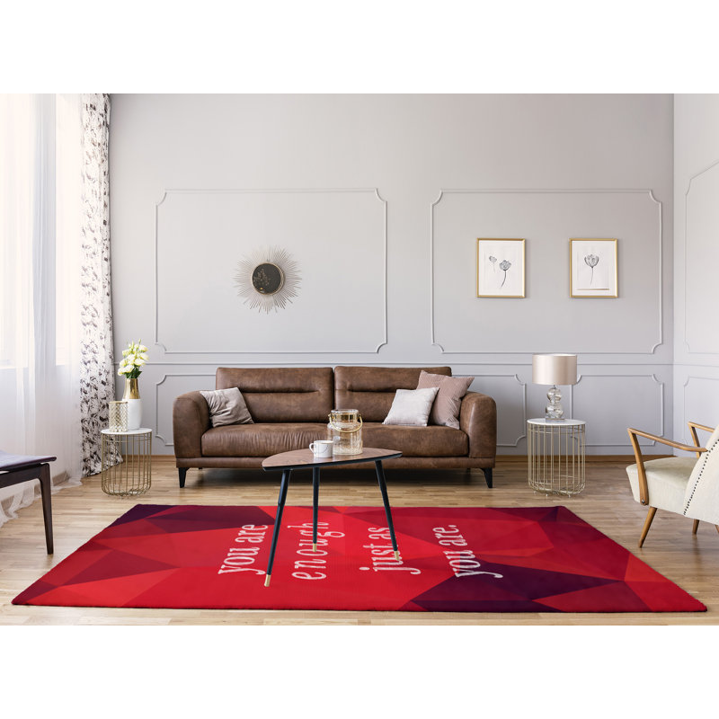 Faux gemme vous êtes assez tapis poly-chenille, Rectangle 9 pi x 12 pi