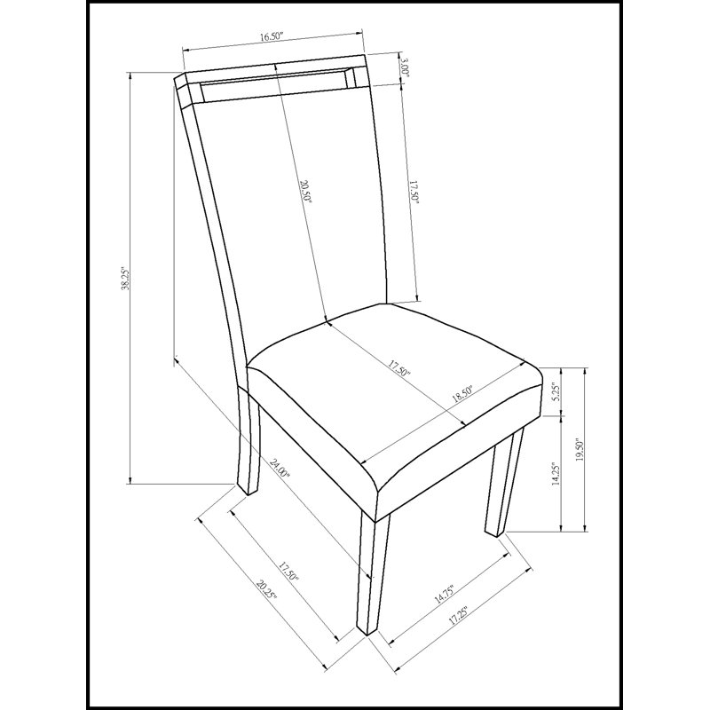 Ensemble de 2 chaises de salle à manger contemporaines à dossier plein rembourrées, cadre en bois de hauteur standard, gris clair et noir, confortable et élégant