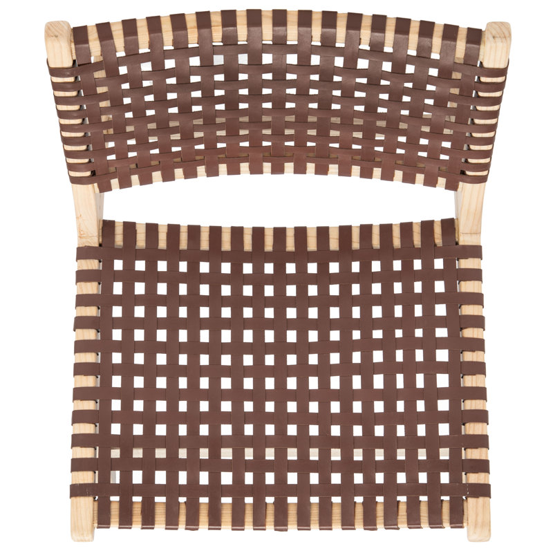 Chaise d'appoint en cuir Denman, Cognac / cuir véritable naturel