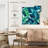 Harnek Turquoise Tropical Leaves-109393437