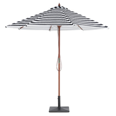 Egbert 260 cm W X 260 cm D Hexagonal Market Parasol with Pulley Lift