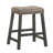 Set Of 2 Rustic Counter Stools, 25-Inch Backless Wooden Farmhouse Barstools With Faux Leather Seat, Distressed Finish, Space-Saving Design-420696099-420696098