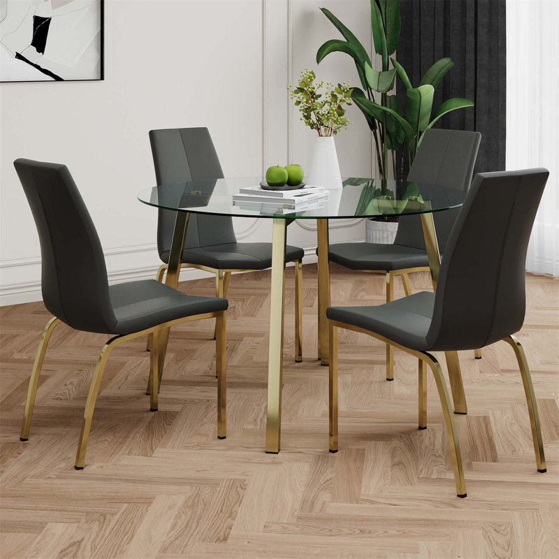 Ensemble de table de salle à manger Modern, Gris anthracite