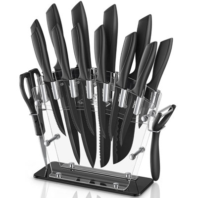 16 Pcs Kitchen Knife Set, Stainless Steel, Rust Resistant