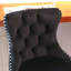 Tabourets pivotants en velours à hauteur de siège réglable de 25 à 33 pouces, tabourets de bar à base chromée avec dossier capitonné confortable-125536198-125536194