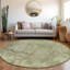 Tapis intérieur / extérieur en polyester tissé à la machine Jereny brun / ivoire / vert-531276478