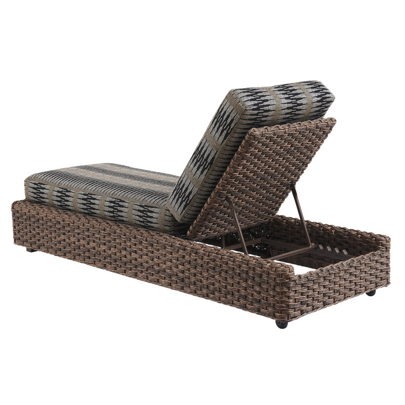 Kilimanjaro 83" Long Reclining Single Chaise with Sunbrella Cushions