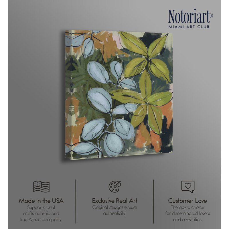 «Tropical Window Floral Decor» par Notoriart, H 30 po x l 36 po, Toile tendue avec châssis