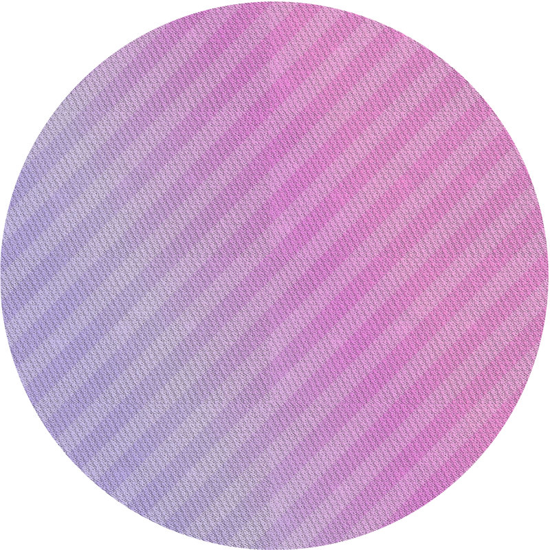 Tapis rose à motifs/mauves de zone, Rond 3 pi