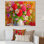 Sunflower Wildflower Farmhouse - œuvre d'art traditionnelle sur toile