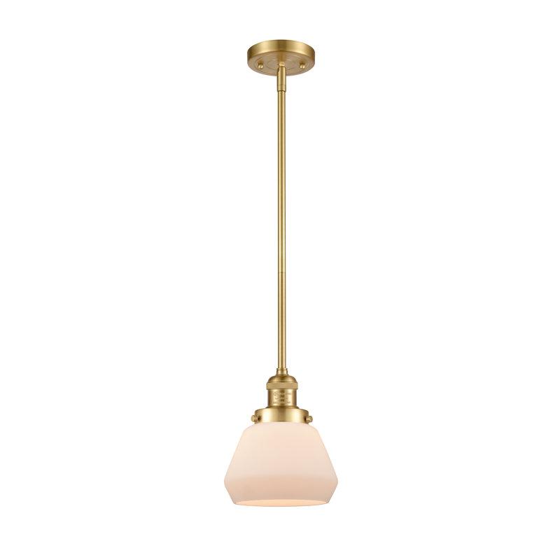 Chill 1 - Light Single Pendant, Matte White Cased, Satin Gold, 128.63" x 7" x 7"