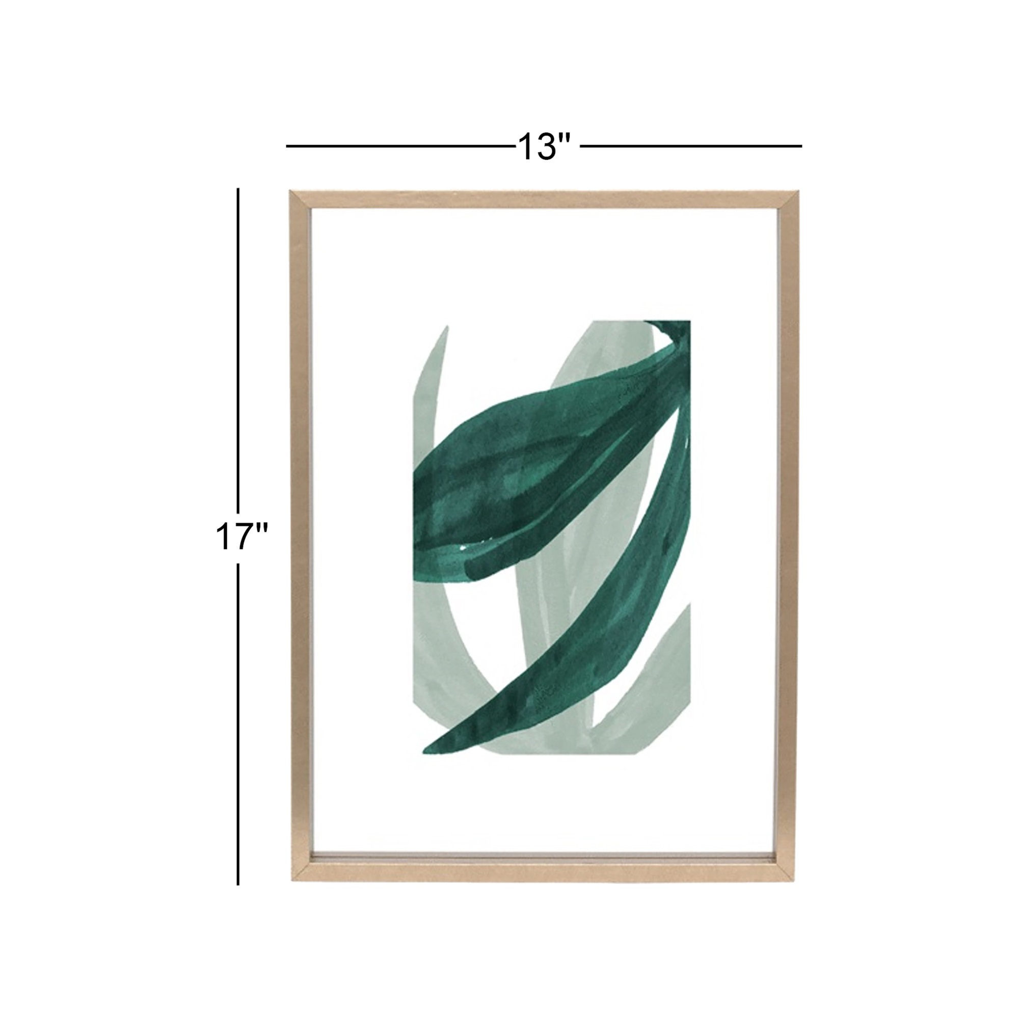 Cosima Gold Wood Floater Picture Frame, 17" H x 13" W x 1.5" D