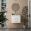 Meuble-lavabo mural blanc brillant 24 po-614455007