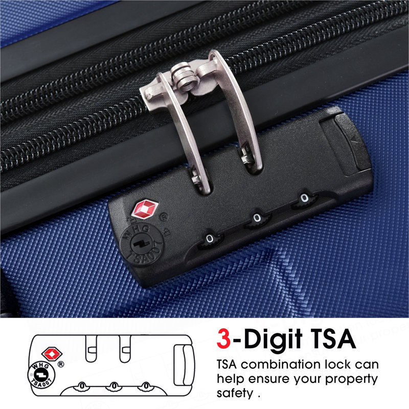 Hardshell ABS Luggage Sets 2 Piece Suitcase Set Expandable with TSA Lock Spinner Wheels for Men Women
