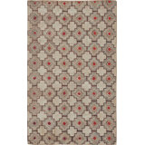 Antique Allover Geometric Wool & Cotton American Folk Art Hooked Rug
