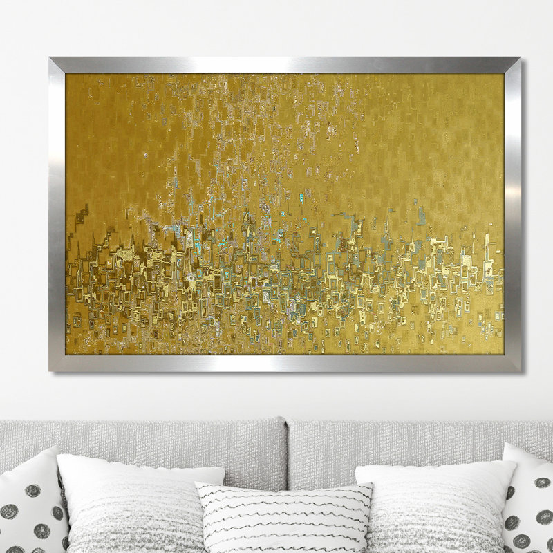«Treasure», impression, H 27,5 po x l 39,5 po x P 0,75 po, Encadrement argenté