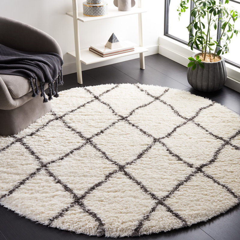 Shanaya Performance Geometric Rug, Round 6'7"