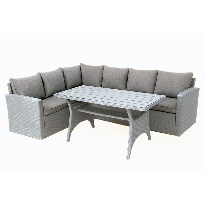 Wicker 5 - Person Garden Lounge Set with Cushions