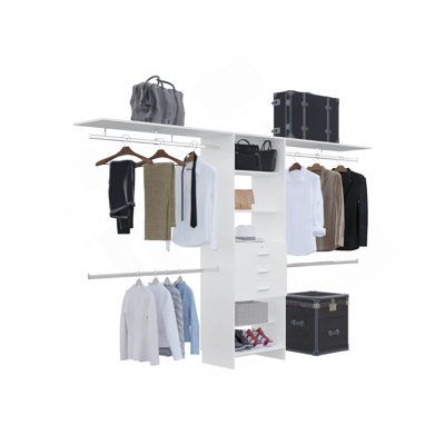 Système de placard, 3 tiroirs, 5 tablettes