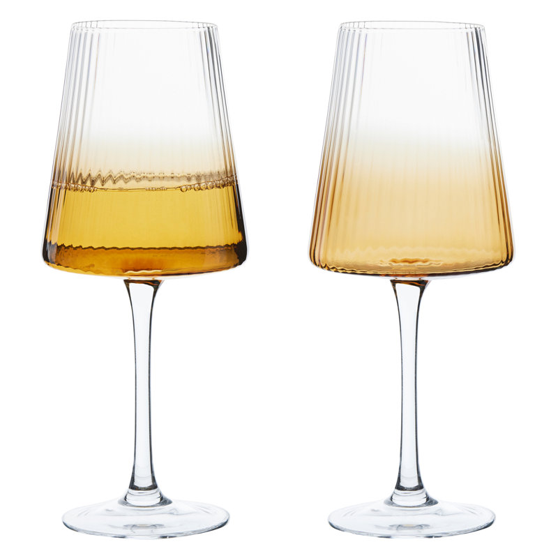 Empire Wine Glasses, Amber