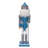 Kurt Adler Wooden Nutcracker, Blue & Platinum, 15in