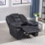 Ensemble de salon inclinable 3 pièces en similicuir respirant avec coussin en mélange de plumes